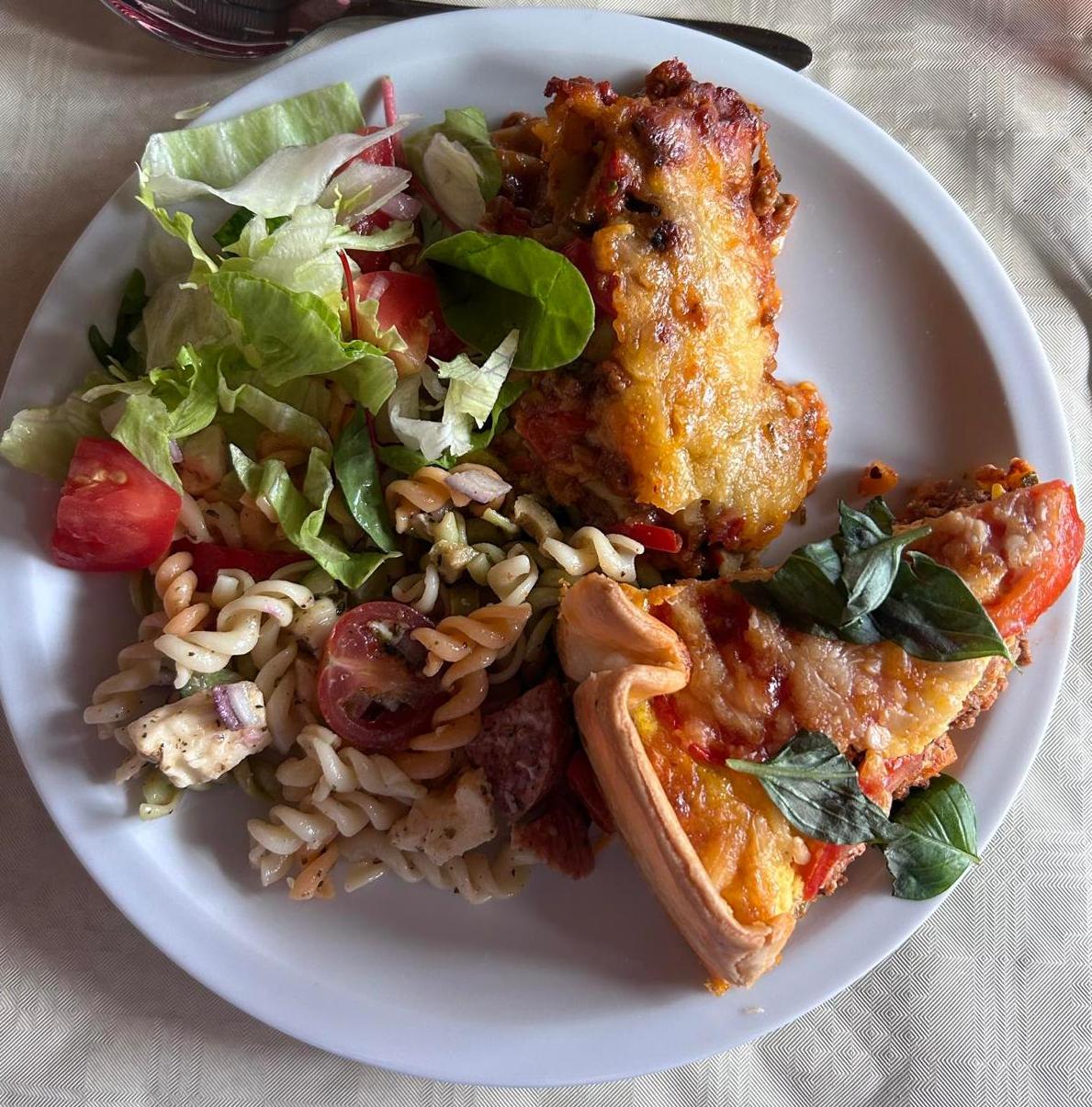 een bord met eten