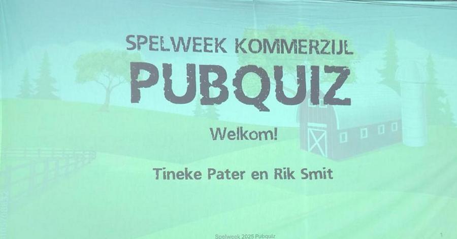 spelweek – Pubquiz paniek in Kommerzijl