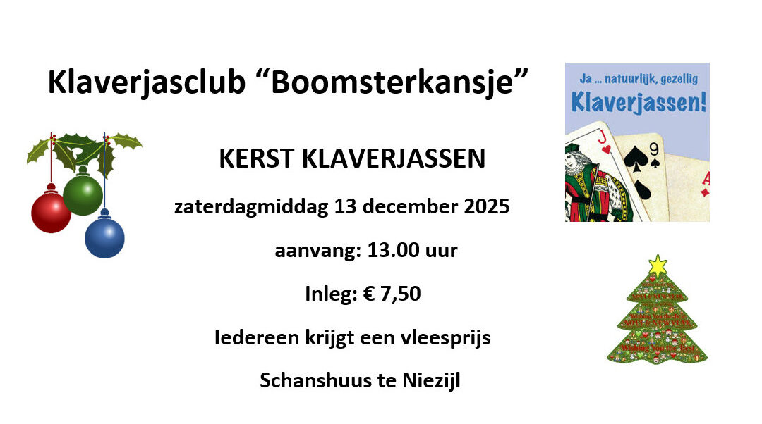 Kerst-Klaverjassen  (Niezijl)